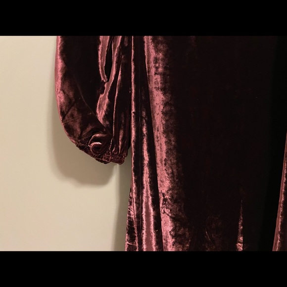 NWOT Velvet Bell Sleeve Dress - Picture 4 of 9